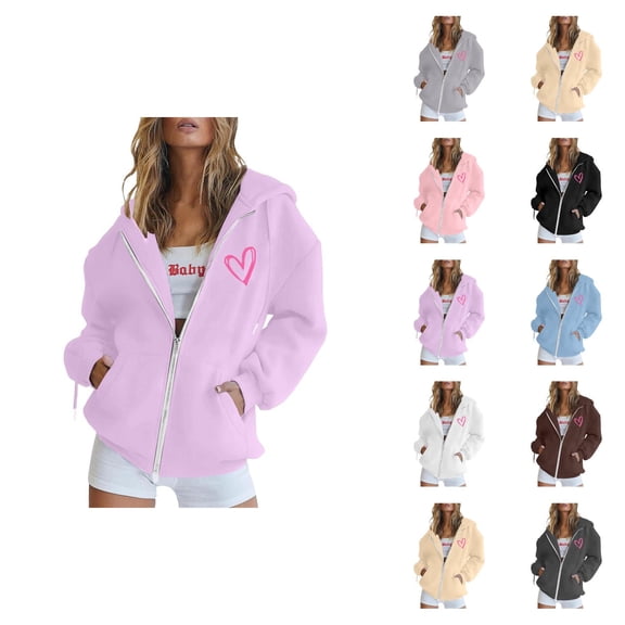 Oversized Hoodie Womens Lightweight Sweatshirt Casual Zip Up Daily Women's Hoodies And Sweatshirts With Zipper Long Sleeve Pocket Drawstring For Everyday Wear Layering In Winter