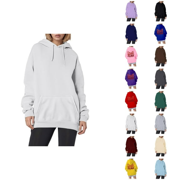 Oversized Hoodie Womens Sweatshirt Casual Lightweight Zip Up Women Women's Loose Fit Letter Print Pullover For Daily Wear Vacation Spring Winter Comfortable Soft