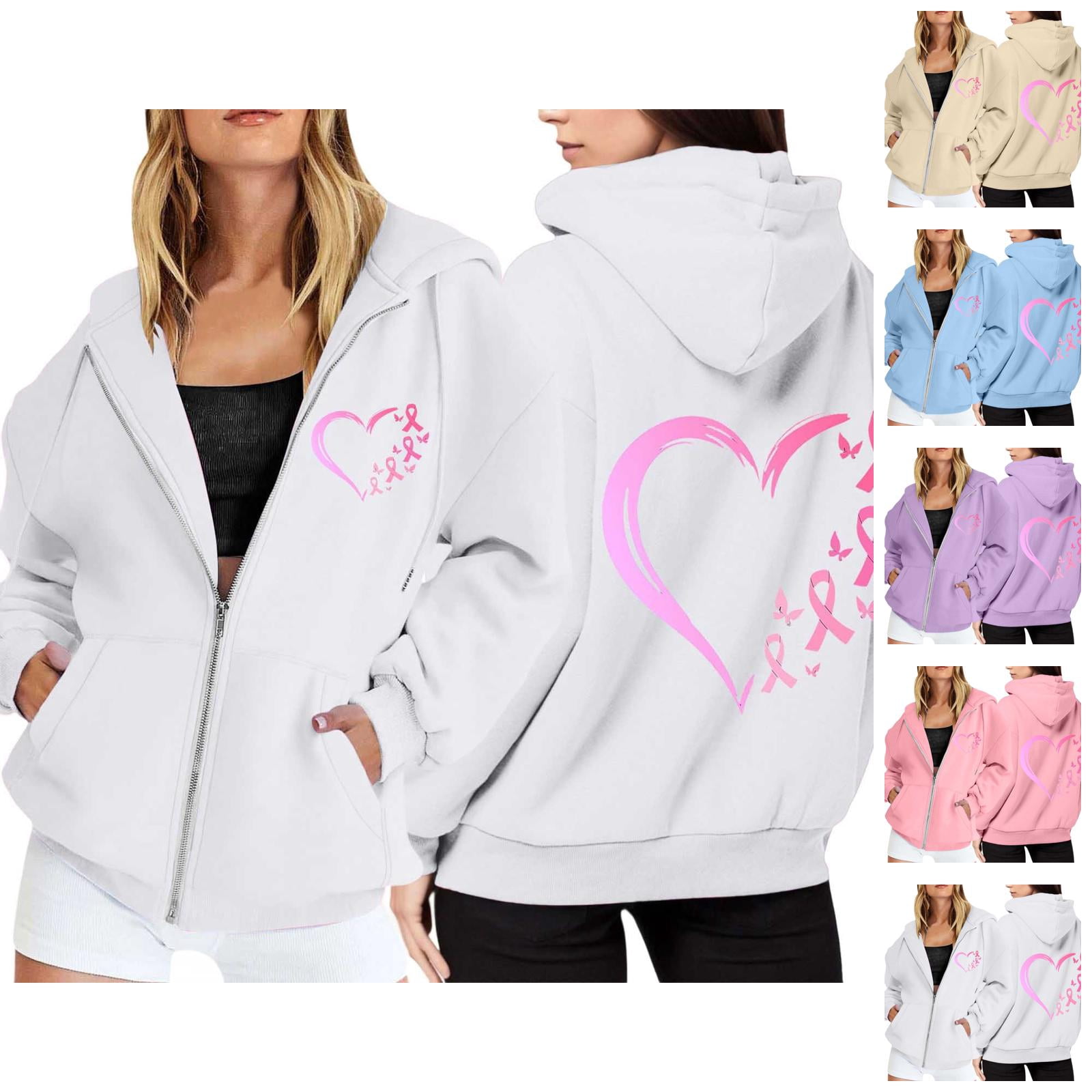 Oversized Hoodie Womens Zip Up Lightweight Casual Sweatshirt Women