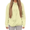 thumbnail image 1 of Oversized Hoodie for Women Cat Pouch Kangaroo Pocket Solid Long Sleeve Tops Pet Carrier Drawstring Relaxed Fit Sweatshirts, 1 of 6