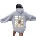 thumbnail image 1 of Oversized Hoodie for Women 'In My Football Mom Era' Graphic Sweatshirt Cozy and Stylish, 1 of 5