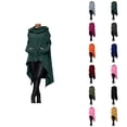 thumbnail image 1 of Oversized Hoodie for Women with Pockets Long Sleeve Irregular Hem Plain Casual Hooded Sweatshirt Pullover Tops, 1 of 6