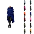 thumbnail image 1 of Oversized Hoodie for Women with Pockets Long Sleeve Irregular Hem Plain Casual Hooded Sweatshirt Pullover Tops, 1 of 6