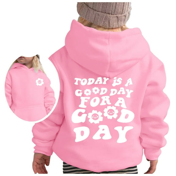 Oversized Hoodies For Teen Trendy Casual Long Sleeve Letter Printed Hooded Sweatshirt Fall Winter Preppy Clothes Tops - Pink,10-11 Years