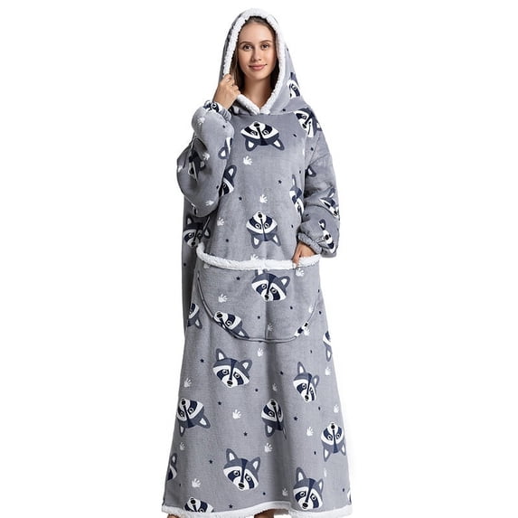 Oversized Hoodies Sweatshirt Women Winter Hoodies Fleece Giant Tv Blanket With Sleeves