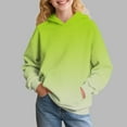 thumbnail image 1 of Oversized Hoodies for Teen Girls, Kids Cute Gradient Pullover Tops Long Sleeve Sweatshirt with Pocket New Cute Hooded Sweatshirts for Girls Green 5 Years, 1 of 6