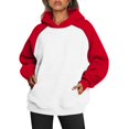 thumbnail image 1 of Oversized Hoodies For Women Pullover Sweatshirt Teen Girls Raglan Sleeve Hoodie with Pocket Long Womens Hoodie Women Pullover Sweatshirts Oversized Hoodie Sweatshirt plus Size Zip up Jacket Zip Ups, 1 of 4