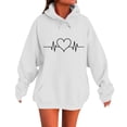 thumbnail image 1 of Oversized Hoodies for Womens Drawstring Adjustable Comfort Casual Ultra Soft Textured Sweatshirt Solid Basic Sweater Hooded Comfy Fall Fashion Outfits Winter Clothes 2025, 1 of 5
