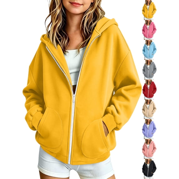 Oversized Hoodies for Children Zip Up Hooded Sweatshirt Kids Fashion Solid Color Long Sleeve With Pocket Warm Zipper For Girls And Boys