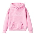 thumbnail image 1 of Oversized Hoodies for Girls Sweet Heart Print Valentines Day Gifts for Kids Toddlers 1-14 Years Hooded Sweatshirts (9 Years, Pink), 1 of 4