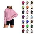 thumbnail image 1 of Oversized Hoodies for Women 2025 Drop Shoulder Loose Plain Hoodie with Pockets Hooded Sweatshirt Women Pullover, 1 of 6