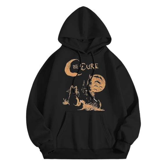 Oversized Hoodies for Women Casual Hooded Sweatshirt Pullover with Front Pocket Streetwear Long Sleeve Tops Black L