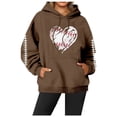 thumbnail image 1 of Oversized Hoodies for Women Casual Long Sleeve Loose Fit Tops Baseball Print Crewneck Fall Lightweight Sweatshirts, 1 of 3