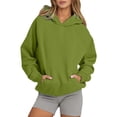 thumbnail image 1 of Oversized Hoodies for Women Fall Fashion 2025 Long Sleeve Sweatshirts with Pocket Basic Solid Loose Fit Hooded Tops Z002-GN3 L, 1 of 5