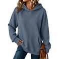 thumbnail image 1 of Oversized Hoodies for Women Fleece Comfy Cute Fall Sweatshirts Long Sleeve Cozy Sweater with Pockets Plain Hoodie, S-2XL, 1 of 3