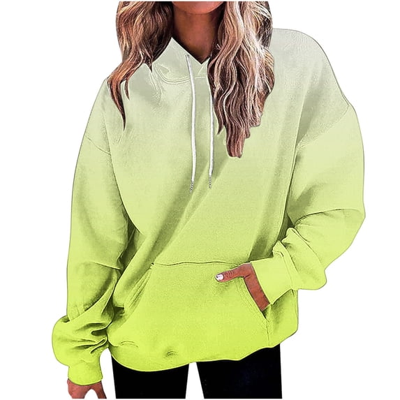 Oversized Hoodies for Women Graphic Cute Hooded Sweatshirt with Pockets Lightweight Loose Fit Comfort Y2k Hoodie Yellow XL