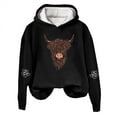 thumbnail image 1 of Oversized Hoodies for Women Long Sleeve Highland Cattle Print Hooded Sweatshirts Winter Fall Pullover Tops Fashion Y2k Outfits Clothes, 1 of 3