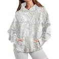 thumbnail image 1 of Oversized Hoodies for Women Long Sleeve Sweatshirt with Camouflage Print and Maple Leaves Pullover Top for Fall and Winter, 1 of 4
