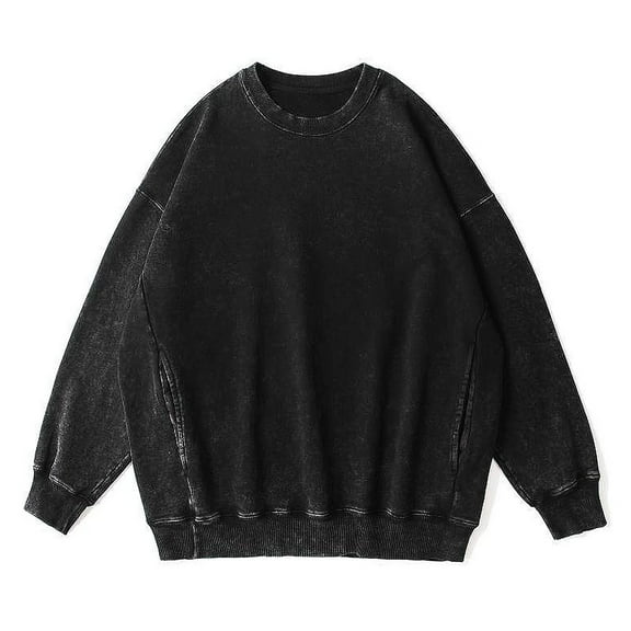 Oversized Hoodies for Women Loose Baggy Crew Neck Solid Washed Sweatshirt Basic Pullover Top