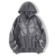 thumbnail image 1 of Oversized Hoodies for Women Loose Spring Crewneck Fashion Sweatshirts Butterfly Print Long Sleeve Fall Casual Tops, 1 of 3