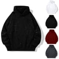 thumbnail image 1 of Oversized Hoodies for Women Men Sparkle Unisex Pullover Sweatshirt Y2k Streetwear Long Sleeve Tops White L, 1 of 3