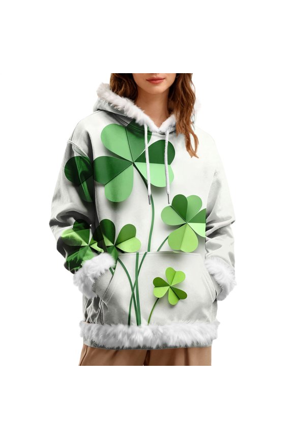 Oversized Hoodies for Women Sleeve Special Print Crewneck Long Sleeve Comfort Pullover Hooded Sweatshirt Polyester 3Xl