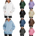 thumbnail image 1 of Oversized Hoodies for Women Solid Color Drawstring Pullover Sweatshirts Casual 2025 Fall Winter Stylish Hooded Sweatshirt Women White S, 1 of 4