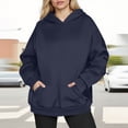 thumbnail image 1 of Oversized Hoodies for Women, Titcea Solid Color Pullover Sweatshirt with Pocket, Loose Comfy Holiday Casual Sweater Hoodie, 1 of 6