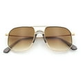 thumbnail image 1 of Oversized Iconic Plastic Nose Bridge Rectangle Officer Racer Sunglasses Gold Slate - Brown, 1 of 7