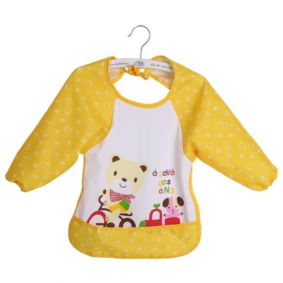 Oversized Infant Toddler Baby Waterproof Long Sleeved Bib for 1-3 Years Old, Baby Bib, Infant Sleeved Bib