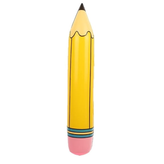 Oversized Inflatable Pencil Decoration,Thickened PVC Stationery Prop Toy With Colorful Printed Design,Creative Photo Accessory Decoration Ornament