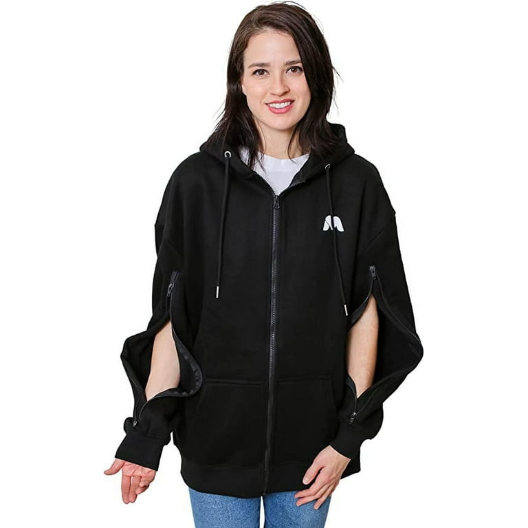 Two way zipper hoodie women's shop