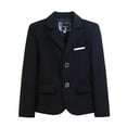 thumbnail image 1 of Oversized Jacket for Toddler Baby Girl New Teen Girls and Boys Formal Blazers Casual Button Suit Jackets Dress School Sport Coats Black 2-3 Years, 1 of 2