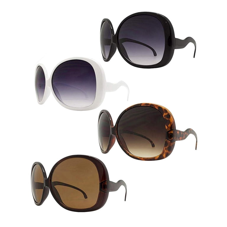 Oversized Jackie O Round Dark Lens Sunglasses - Walmart.com display picture 1