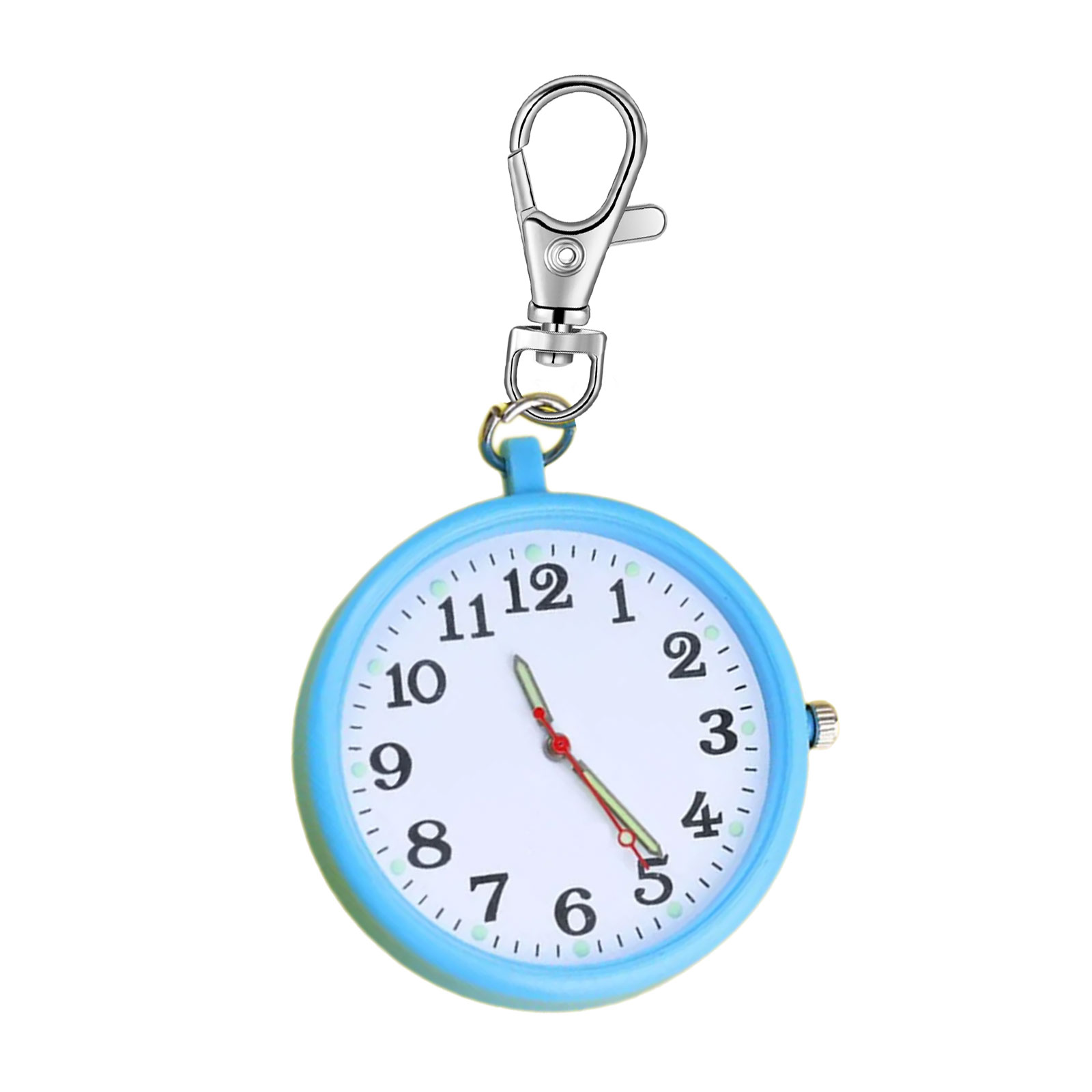 Oversized Keychain Clock Plastic Keyring Pocket Watch Chronometer For ...