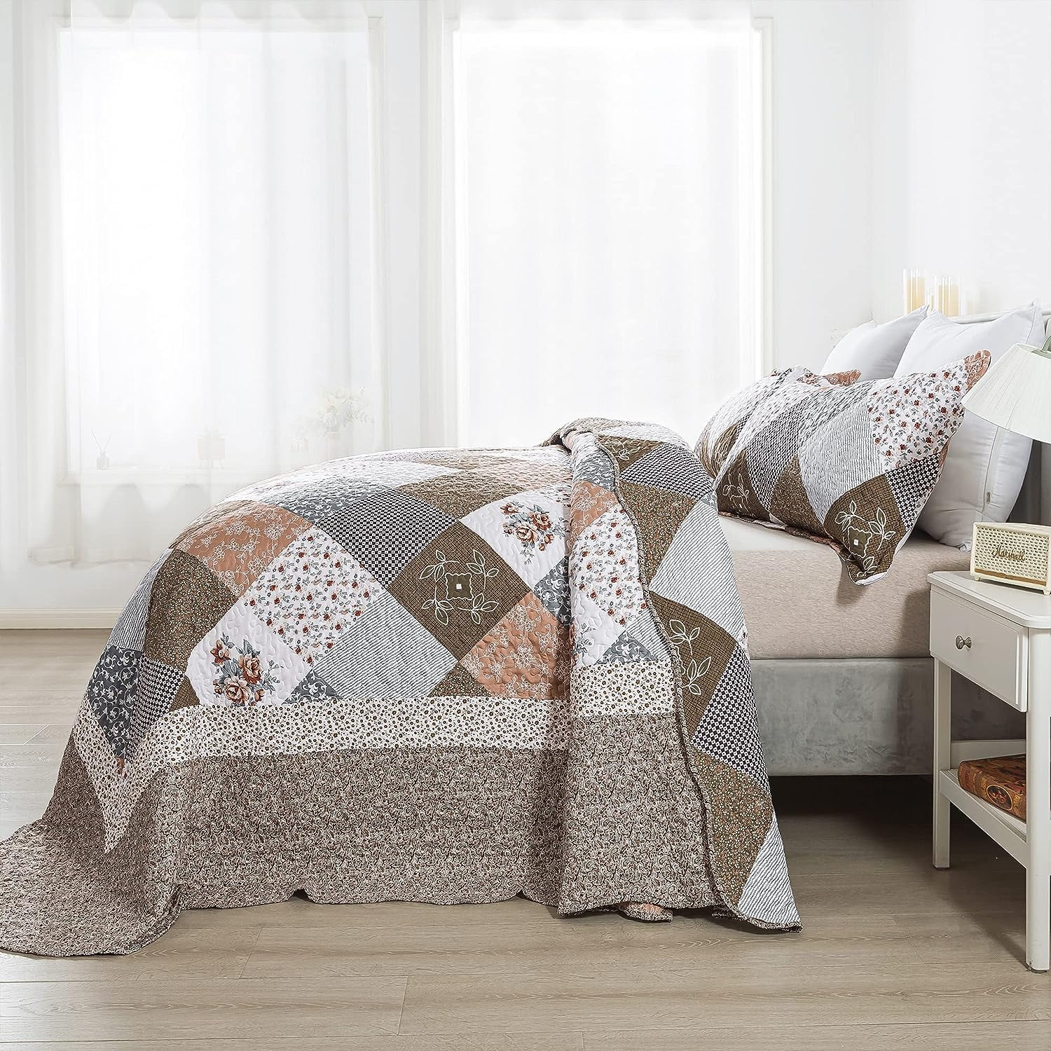 Oversized King Bedspreads 120x120-3 Pcs California King Quilt - Walmart.com