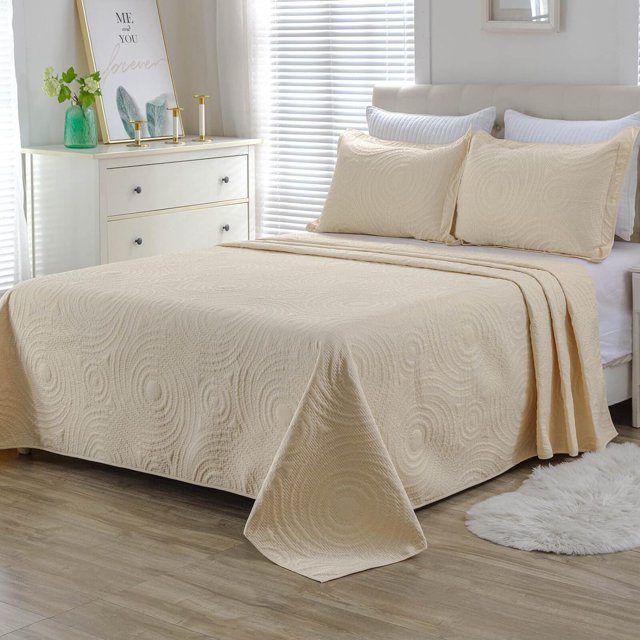Oversized King Bedspreads 128x120 Lightweight Quilt Set for Extra Tall