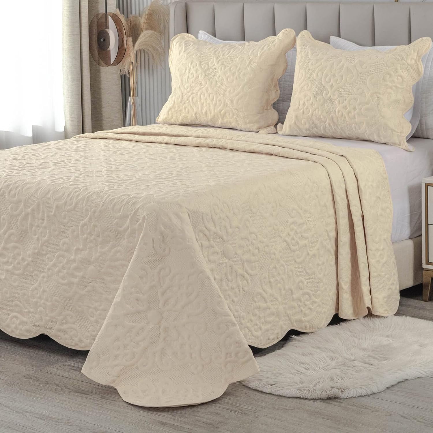 Oversized King Bedspreads 128x120 For Extra Tall King California King