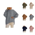 thumbnail image 1 of Oversized Knit Sweater Soft Casual Crewneck Pullover Long Sleeve For Fall Winter Comfort Wear, 1 of 5
