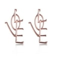 thumbnail image 1 of Oversized LOVE Letter Earrings, Long Drop Statement Earrings for Women, 1 of 14