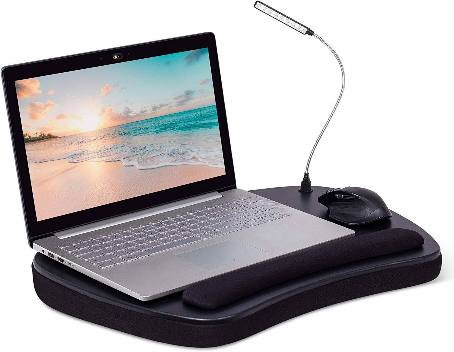 Oversized Lap Desk with Memory Foam Cushion Portable w/USB Light