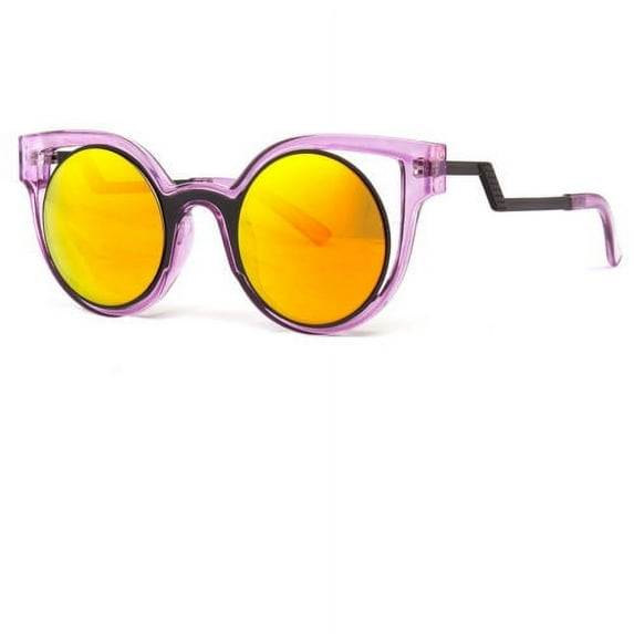 Oversized Large Big Cat Eye Mirrored Reflective Lenses Princess Women Sunglasses