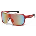 thumbnail image 1 of Oversized Large Sports Shield Baseball Cycling Sunglasses Orange Mirror Lens, 1 of 4