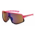 thumbnail image 1 of Oversized Large Sports Shield Baseball Cycling Wrap Around Sunglasses Mirror New, 1 of 4