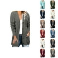 thumbnail image 1 of Oversized Long Cardigan Sweaters for Women 2025 Fall Winter Long Sleeve Button Cable Knit Sweater Cardigan Coat, 1 of 5