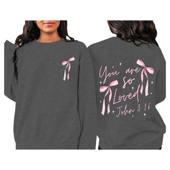 Oversized Love Heart Graphic Sweatshirt for Women Valentine's Day Shirts Fashion Letter Printed Casual Long Sleeve Fall Trendy Clothes