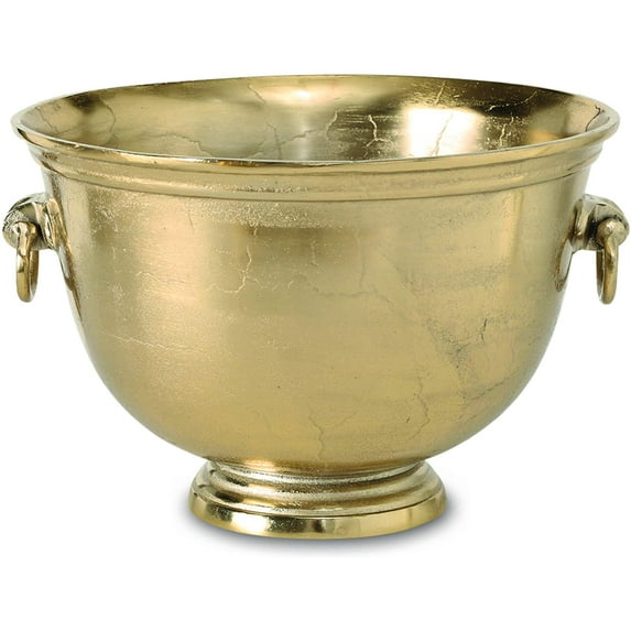 Oversized Luxury Champagne Bucket With Old World Panache, Gold, Hand Cast Aluminum, 17.75 Inches, (45 cm) Grand Hotel Collection