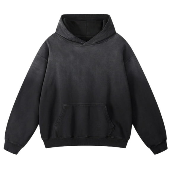 Oversized Mens Hoodies Unisex Acid Wash Gradient Hoodie Heavyweight Women Vintage Streetwear Sweatshirt