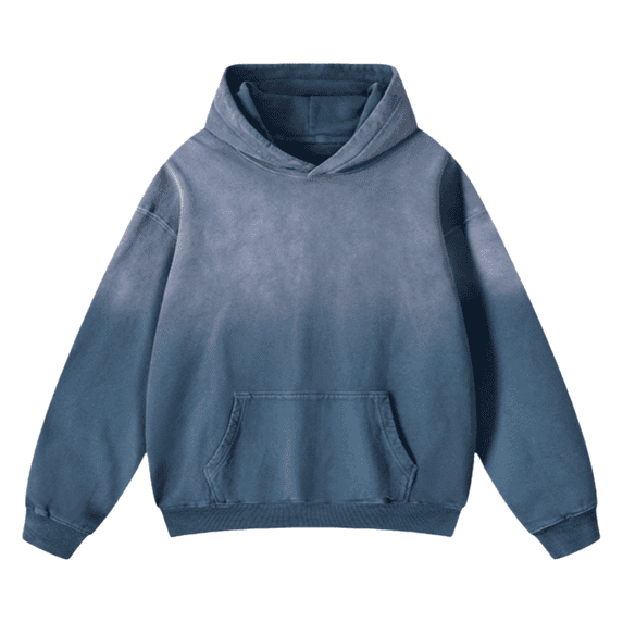 Oversized Mens Hoodies Unisex Acid Wash Gradient Hoodie Heavyweight Women Vintage Streetwear Sweatshirt