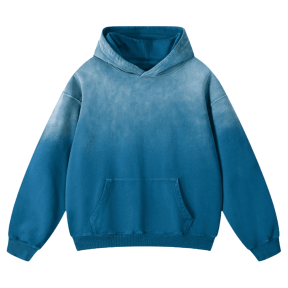 Oversized Mens Hoodies Unisex Acid Wash Gradient Hoodie Heavyweight Women Vintage Streetwear Sweatshirt